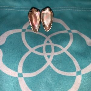 Rose gold and brown MOP Camryn studs